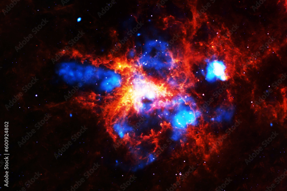Bright space nebula in deep space. Elements of this image furnishing NASA.