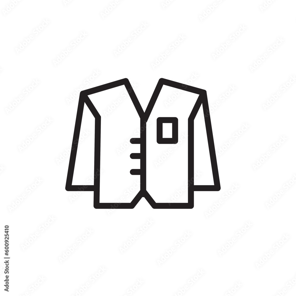 Blazer Fashion Jacket Outline Icon Blazer Fashion Jacket Outline Icon