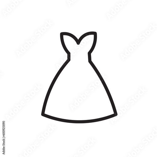 Bride Clothes Dress Outline Icon
