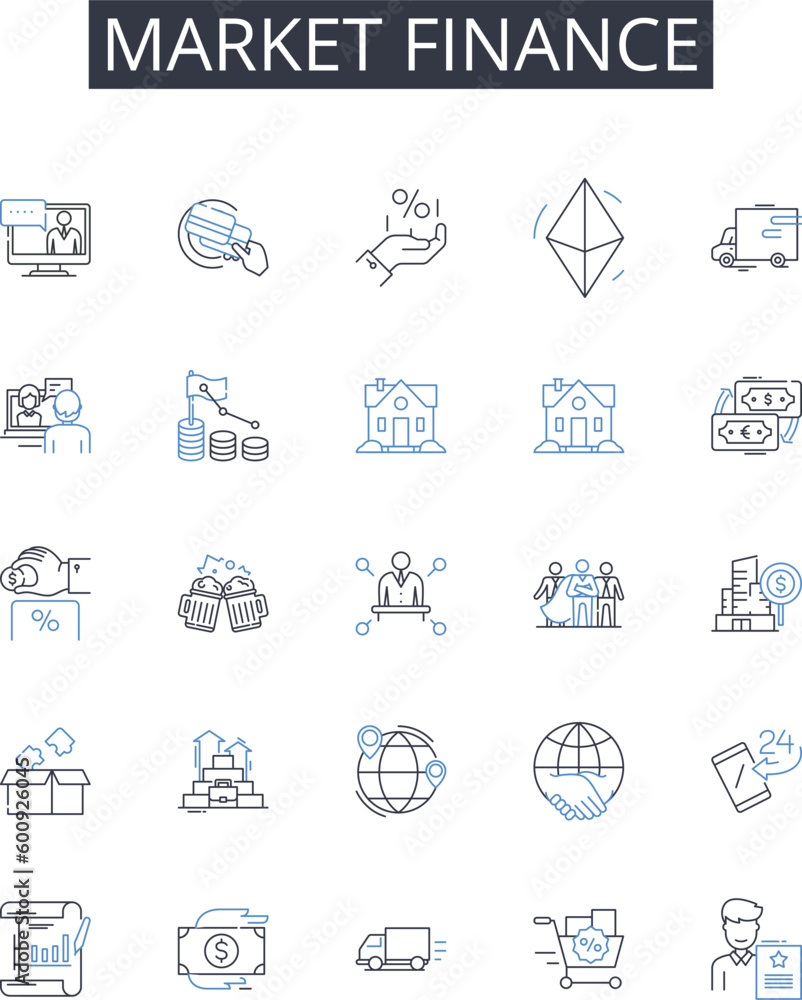 Market finance line icons collection. Employment, Workforce, Job, Career, Compensation, Productivity, Skills vector and linear illustration. Training,Market,Income outline signs set
