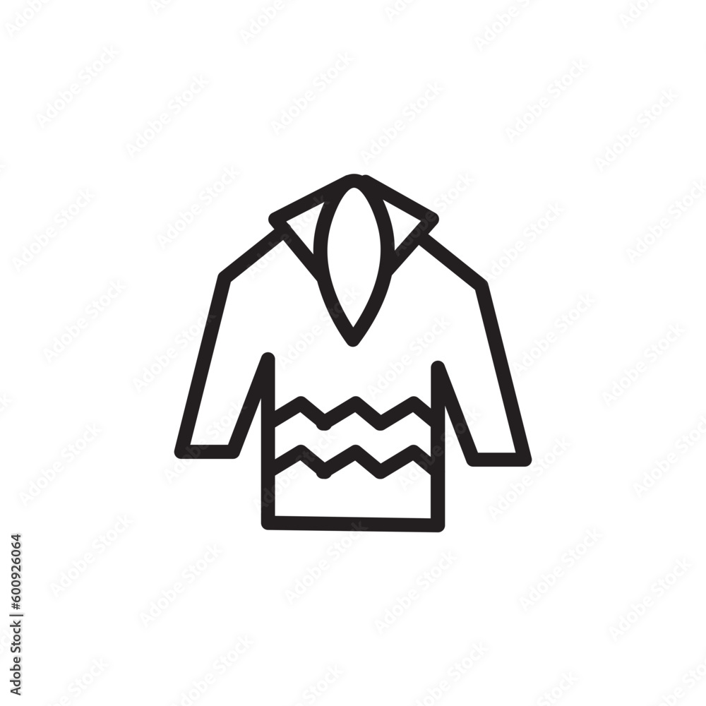 Cardigan Dress Jumper Outline Icon Cardigan Dress Jumper Outline Icon