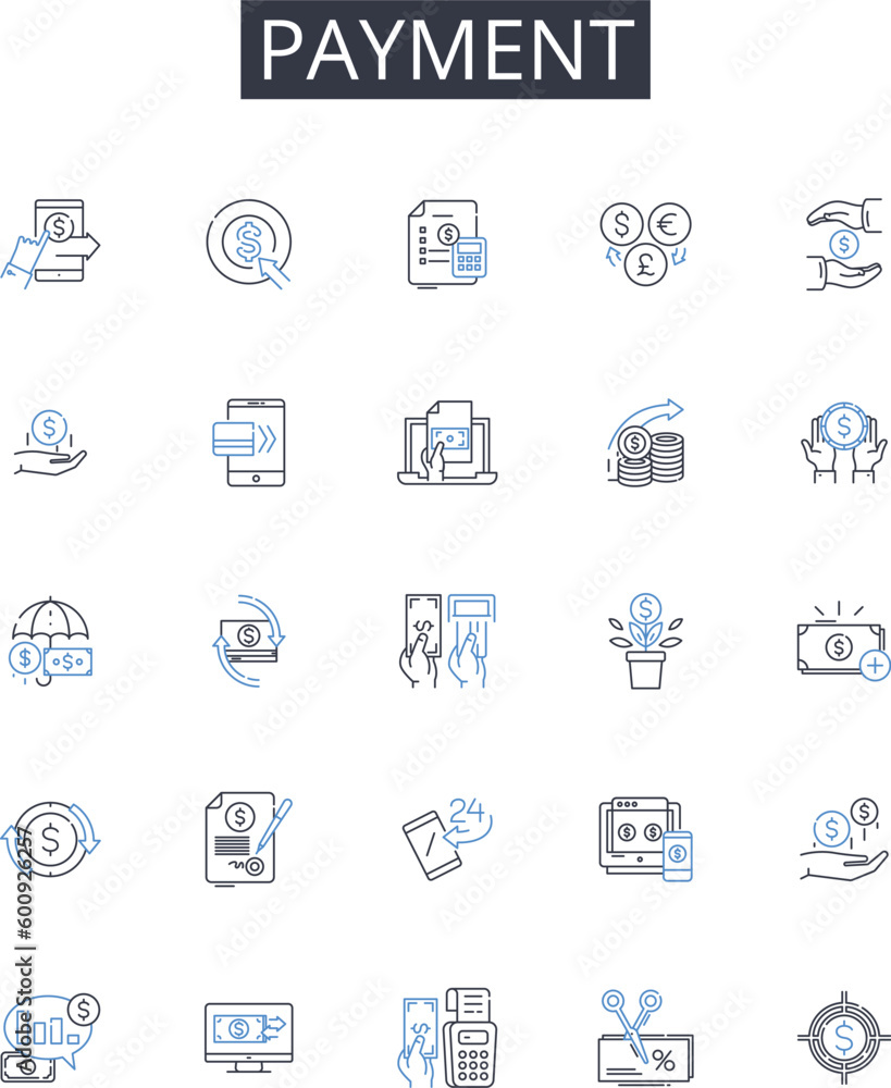 Payment line icons collection. Crushes, Fans, Devotees, Follower, Supporters, Groupies, Adorers vector and linear illustration. Enthusiasts,Infatuation,Love outline signs set