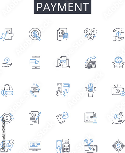 Payment line icons collection. Crushes, Fans, Devotees, Follower, Supporters, Groupies, Adorers vector and linear illustration. Enthusiasts,Infatuation,Love outline signs set