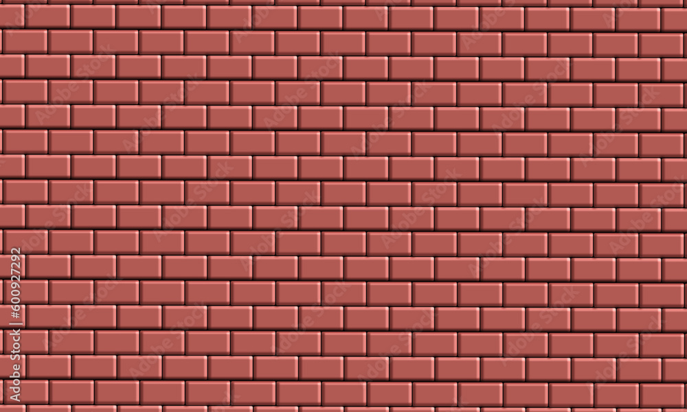 red brick wall texture. red brick wall background. red brick wall. abstract background. 3D background. 3D red brick wall
