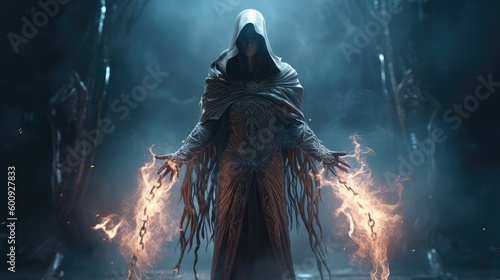 image generated by artificial intelligence, character design, void arcanist, mist, photorealistic, octane render, unreal engine, hyper detailed, volumetric lighting