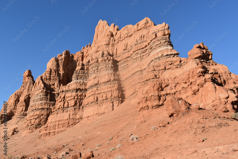 Hoodoo formations in the desert