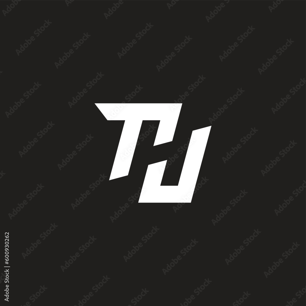 letter thj simple geometric logo vector letter thj simple geometric logo vector