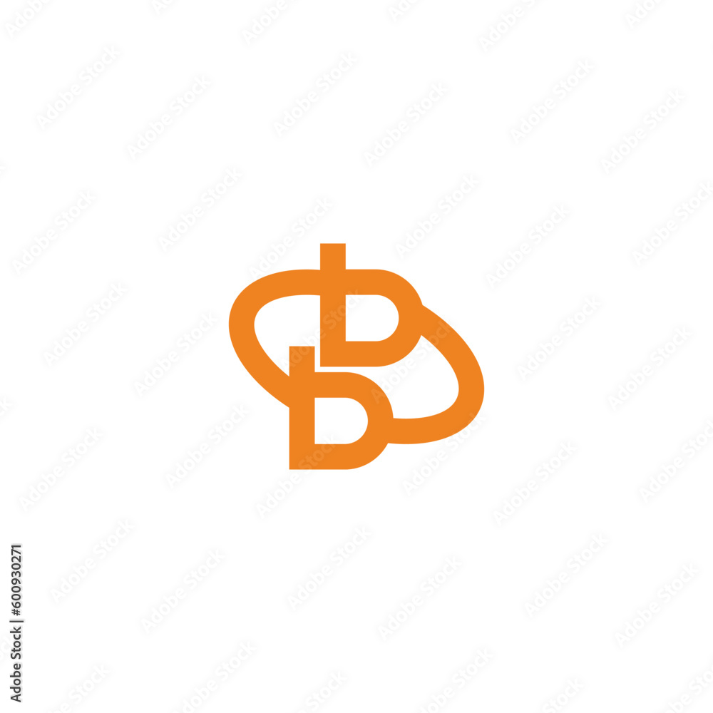 letter bb orbital circle logo vector letter bb orbital circle logo vector
