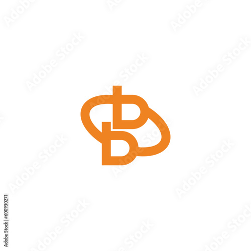 letter bb orbital circle logo vector