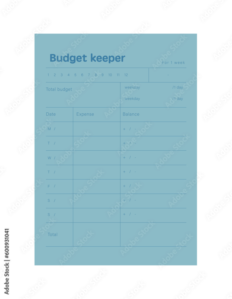 (Sky) Budget keeper planner. (Sky) Budget keeper planner.