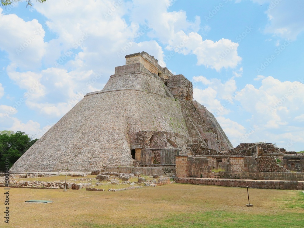 Uxmal maya pyramid in Yucatan, Mexico