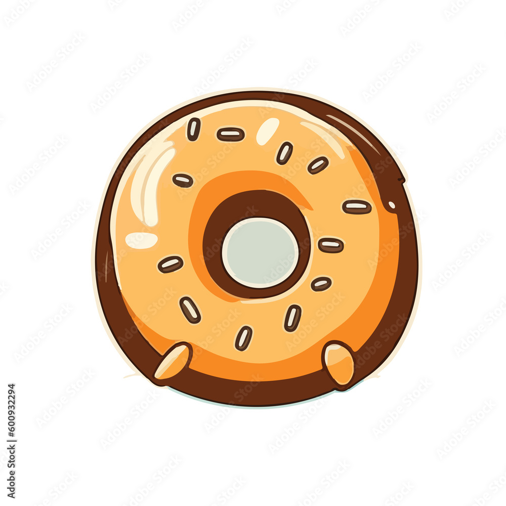 Donut peanut chocolate Icon Illustration for national donut day Donut peanut chocolate Icon Illustration for national donut day