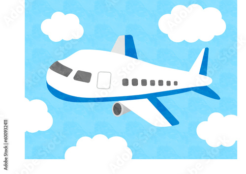 空を飛ぶ飛行機