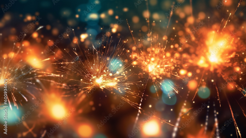 Fototapeta premium Generative AI, an abstract background image using a sparkler effect