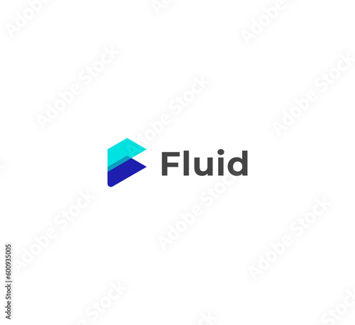 Letter F logo set with gradient design, concept of 5G, future and forward. Technology F letter logo.