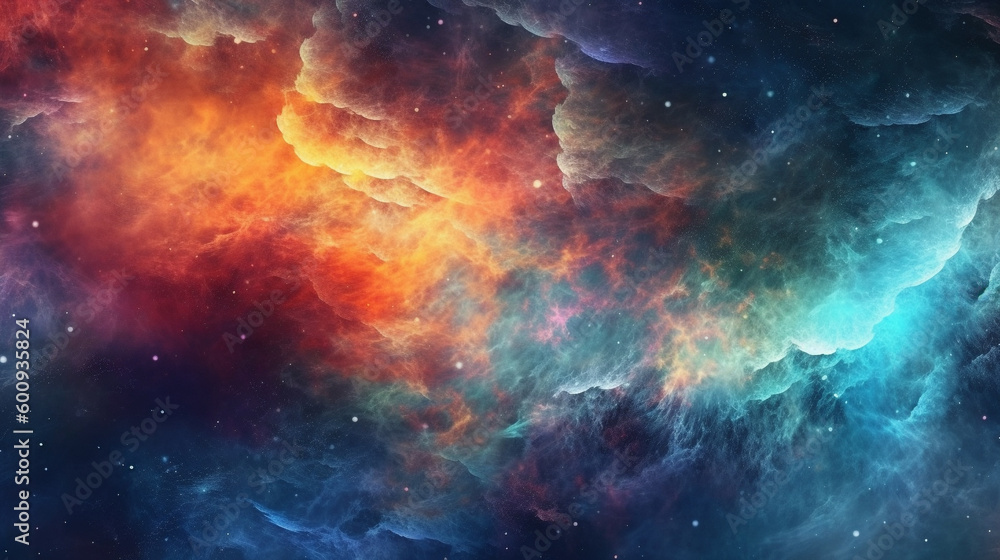 Fototapeta premium Generative AI, an abstract background image with a cosmic theme