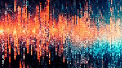 Wallpaper Mural This abstract background image features a glitch effect that gives it a digital, futuristic look. The image has a color scheme of blue, purple, and pink with distorted lines and shapes Torontodigital.ca