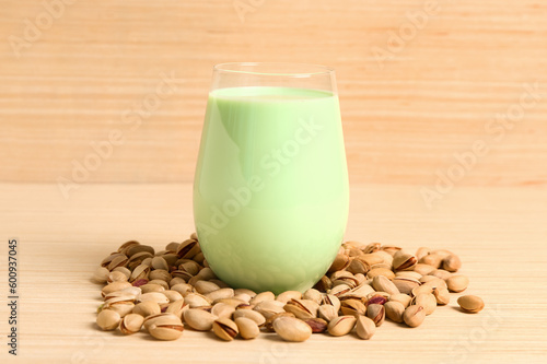 Pistachio milk beverage in ...