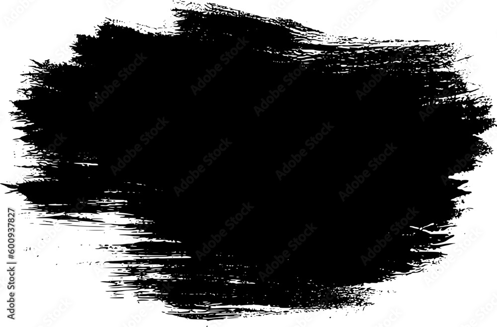 Grunge Ink Smudge Splatter Element Vector Paint Brush Stroke Effect