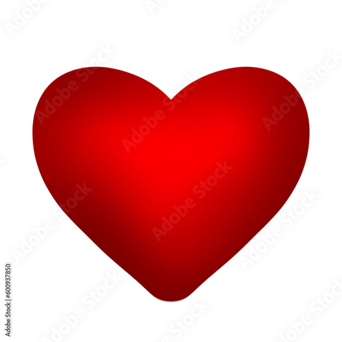 red heart isolated