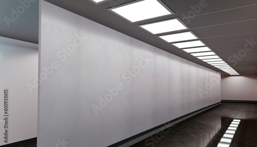 Photography in the open corridor,interior of a building,interior of a modern building