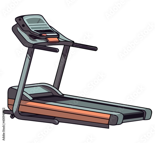 Running at the gym using the treadmill