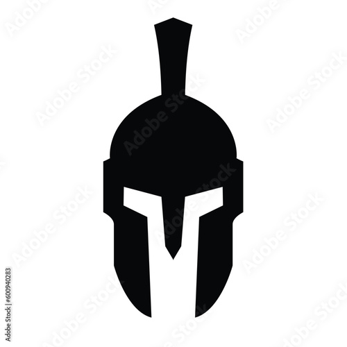 spartan helmet icon solid vector