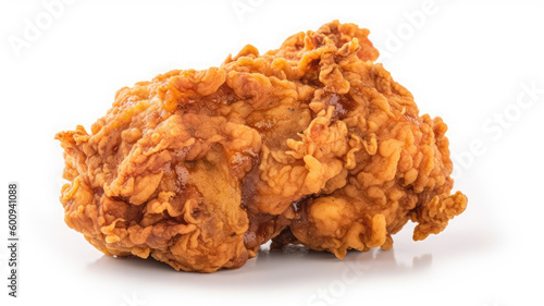 crunchy kentucky spicy bunch of drumstick fried chicken, isolated on white background. Generative AI