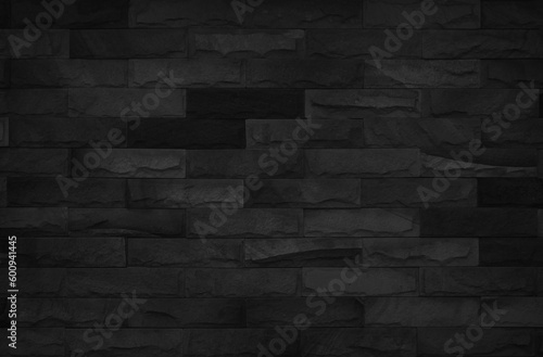 Abstract dark brick wall texture background pattern  Wall brick surface texture. Brickwork painted of black color interior decoration.