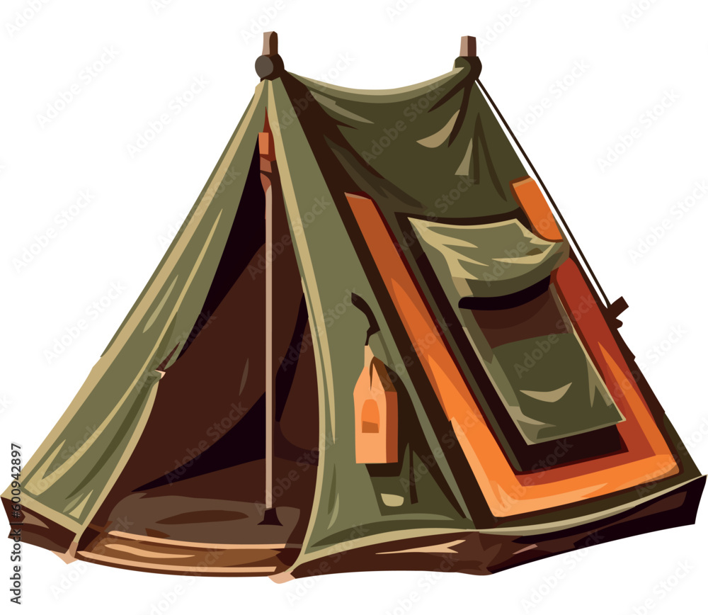 green tent vector