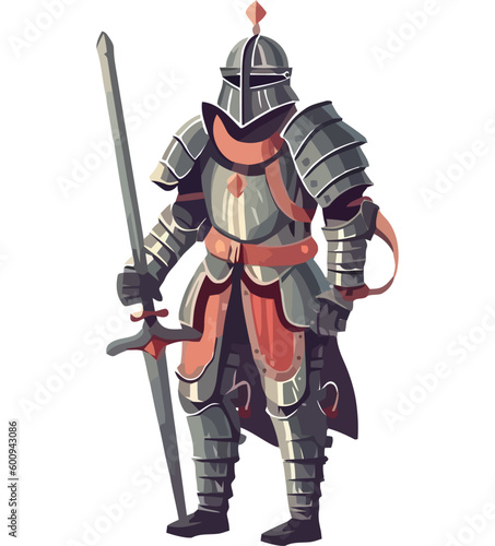 warrior in armor with a sword