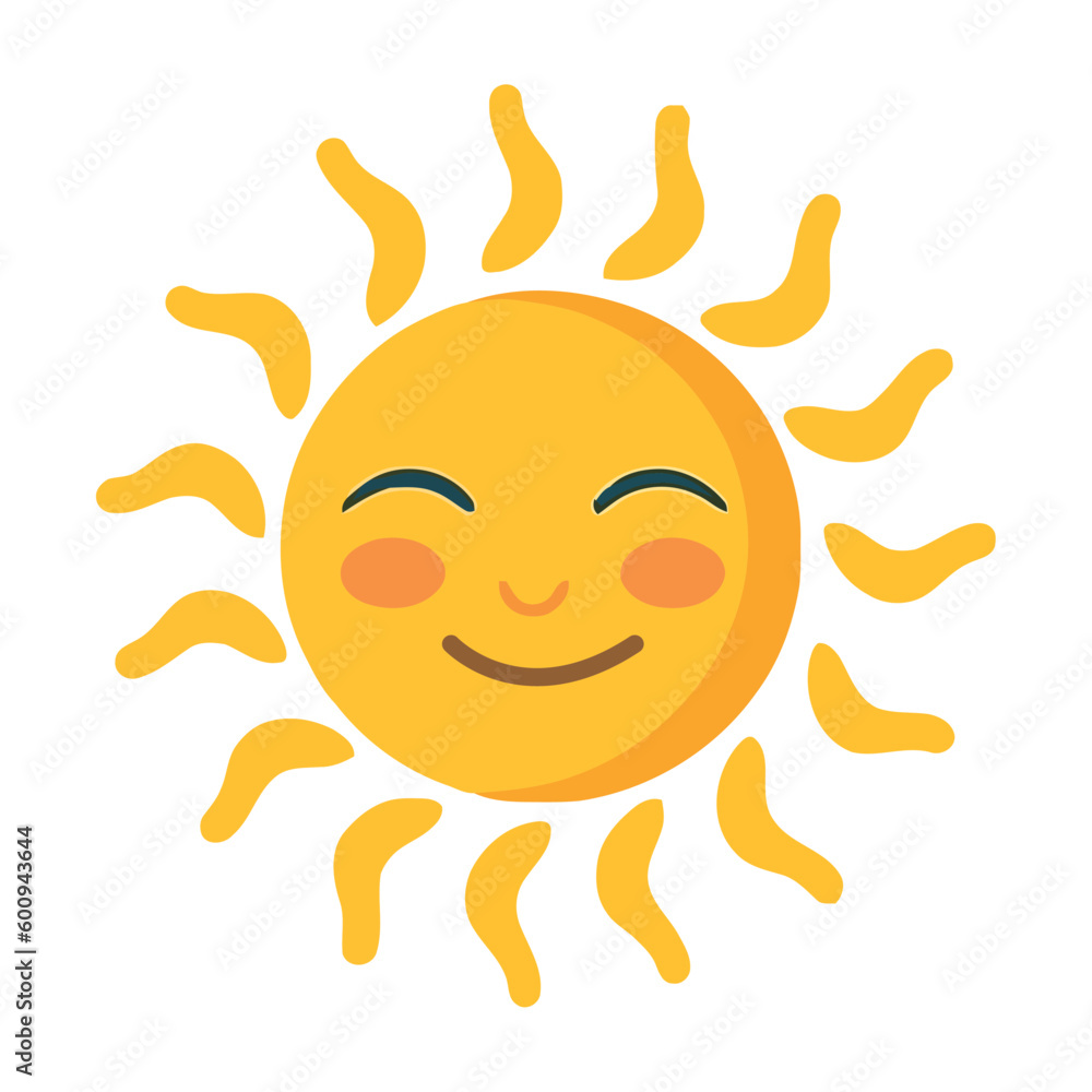 Smiling sun brings happiness to summer days
