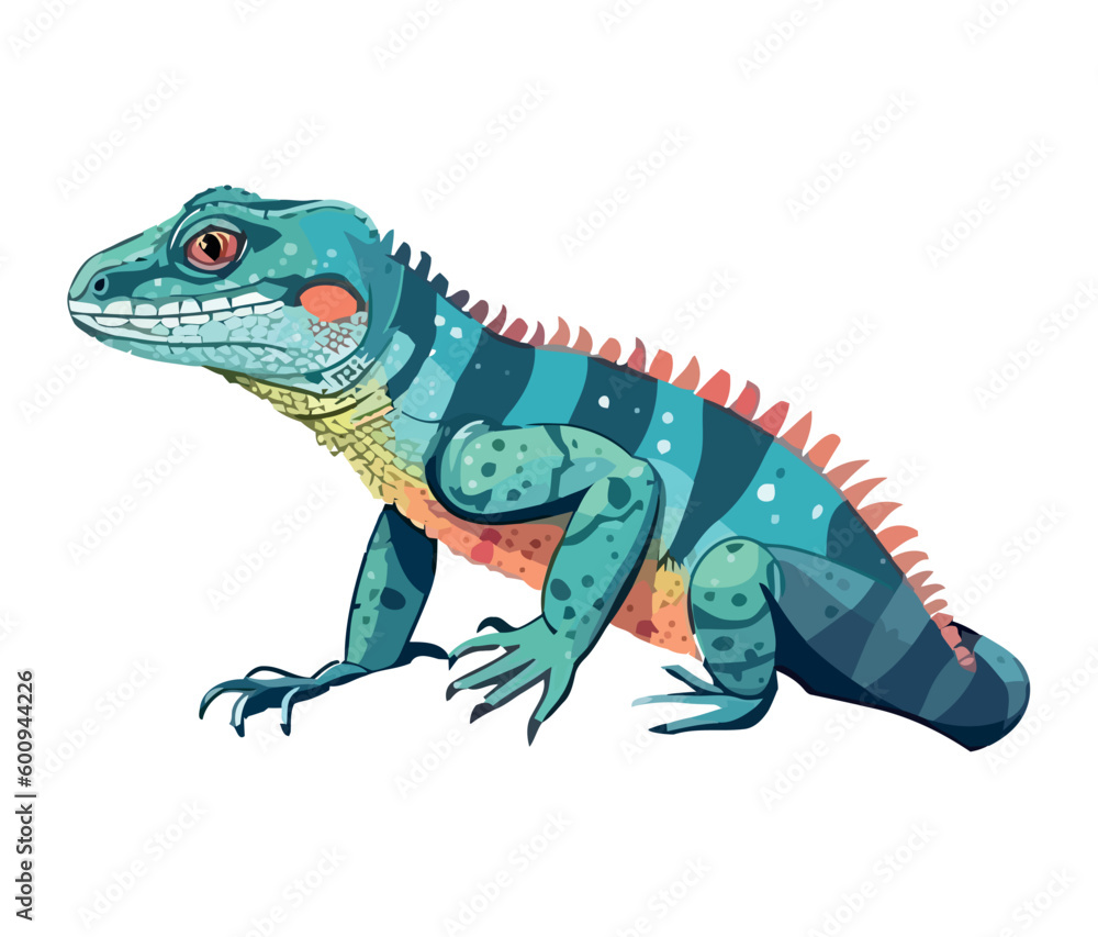 Obraz premium Colorful reptile vector