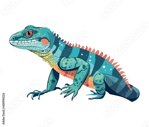 Colorful reptile vector