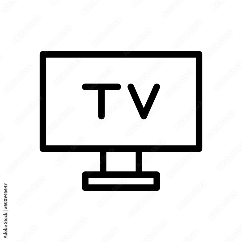 tv icon line style vector tv icon line style vector