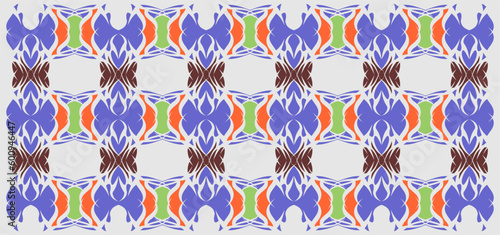 Seamless pattern of colorful connective motifs for decoration