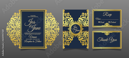 Laser Cut Wedding Invitation Template