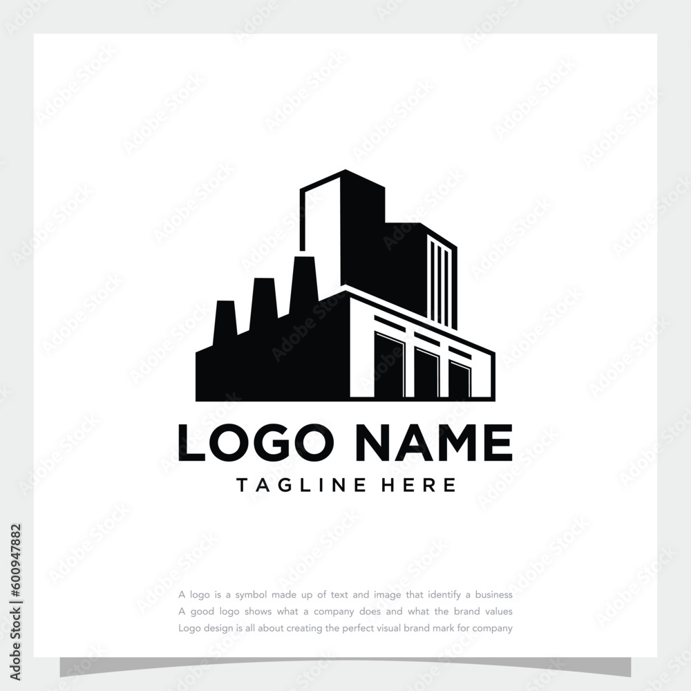 Simple building real estate logo and vector logotype icon design concept