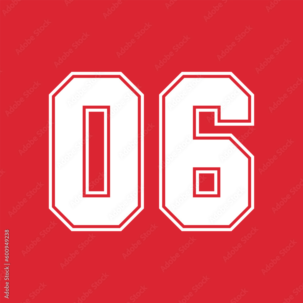Basketball and Baseball Sport Numbers 06 Basketball and Baseball Sport Numbers 06