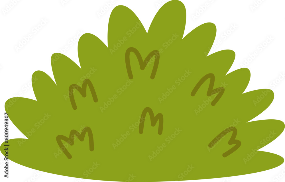 Vector illustration of cartoon green bush isolated on white background. Vector illustration of cartoon green bush isolated on white background.