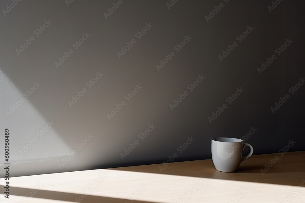 Cup of coffee on the table. Generative AI. Cup of coffee on the table. Generative AI.