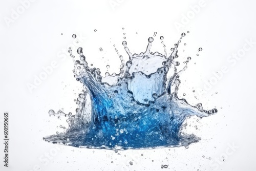 water splash on a clean white background Generative AI