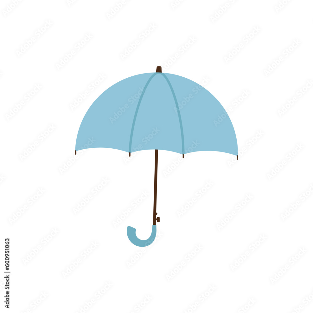 梅雨イメージ　シンプルな傘のイラスト素材