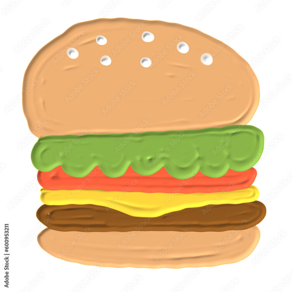 cute sticker with acrylic painting cute sticker with acrylic painting