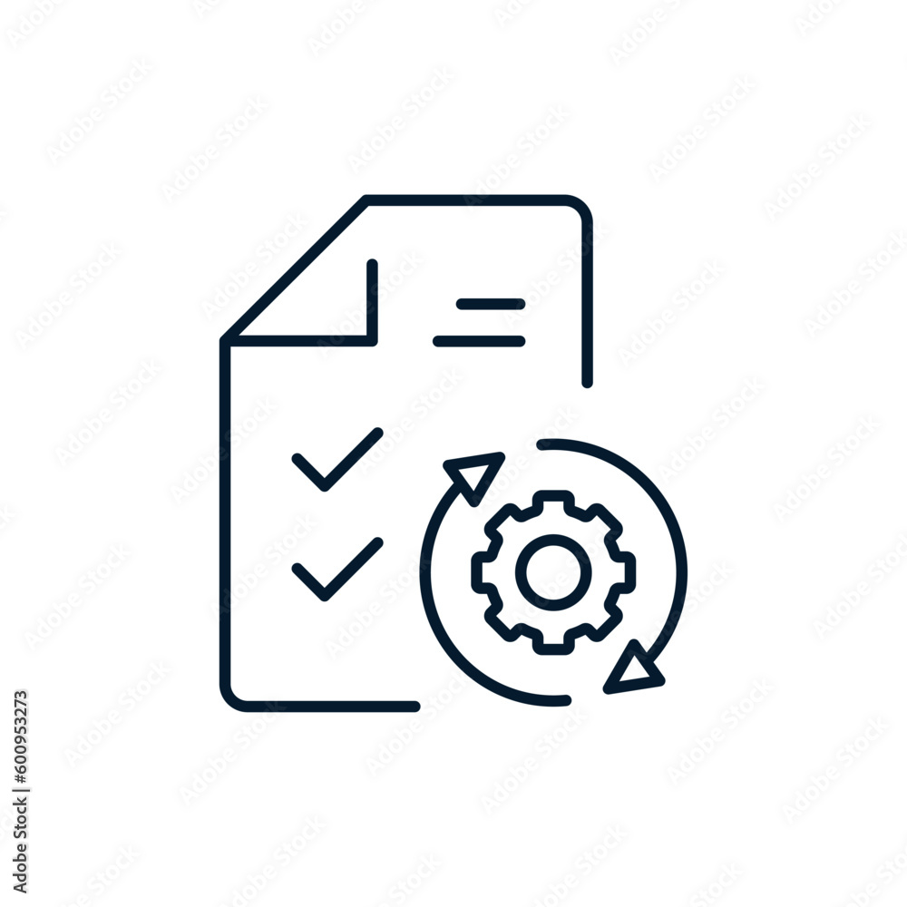 The concept of updated technical data. Vector icon isolated on white background. The concept of updated technical data. Vector icon isolated on white background.