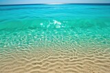 serene beach with crystal clear blue water and soft sand Generative AI