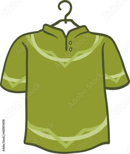 Islamic Prayer Clothes Flat Hand Drawn Illustration