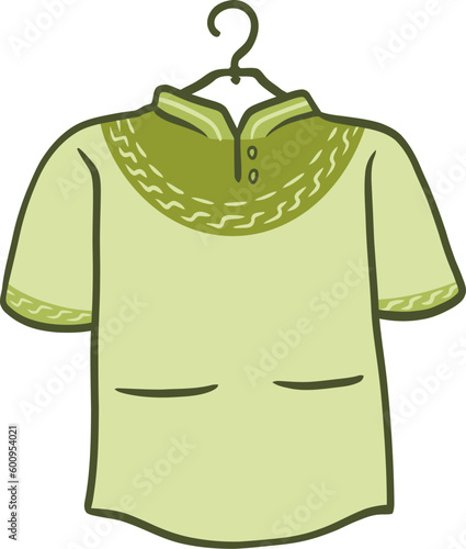 Islamic Prayer Clothes Flat Hand Drawn Illustration
