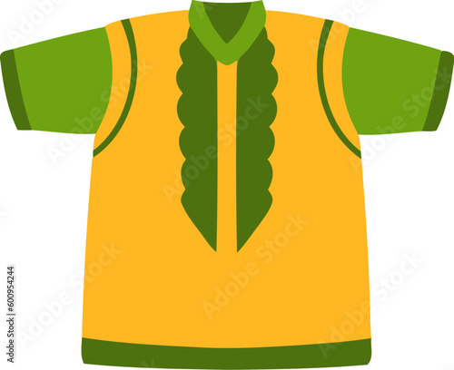 Islamic Prayer Clothes Flat Hand Drawn Illustration
