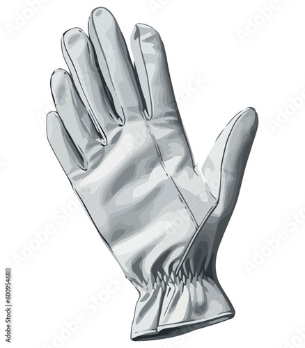 Protective glove symbol on white vector